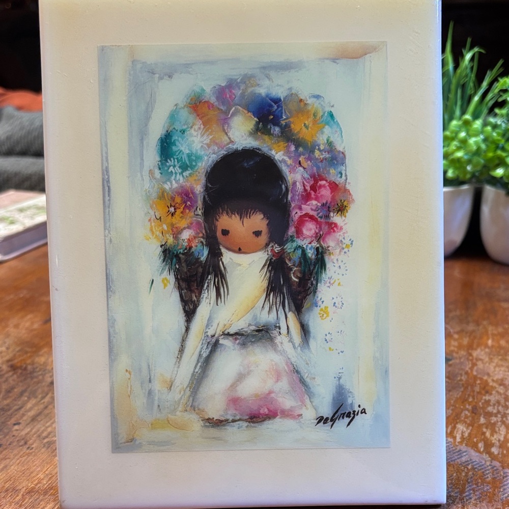 Colorful watercolor print by Ettore DeGrazia